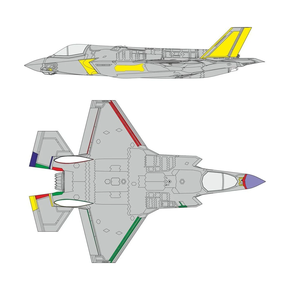 F-35B RAM coating 1/48 TAMIYA, 1/48 - Eduard Accessories EX1013