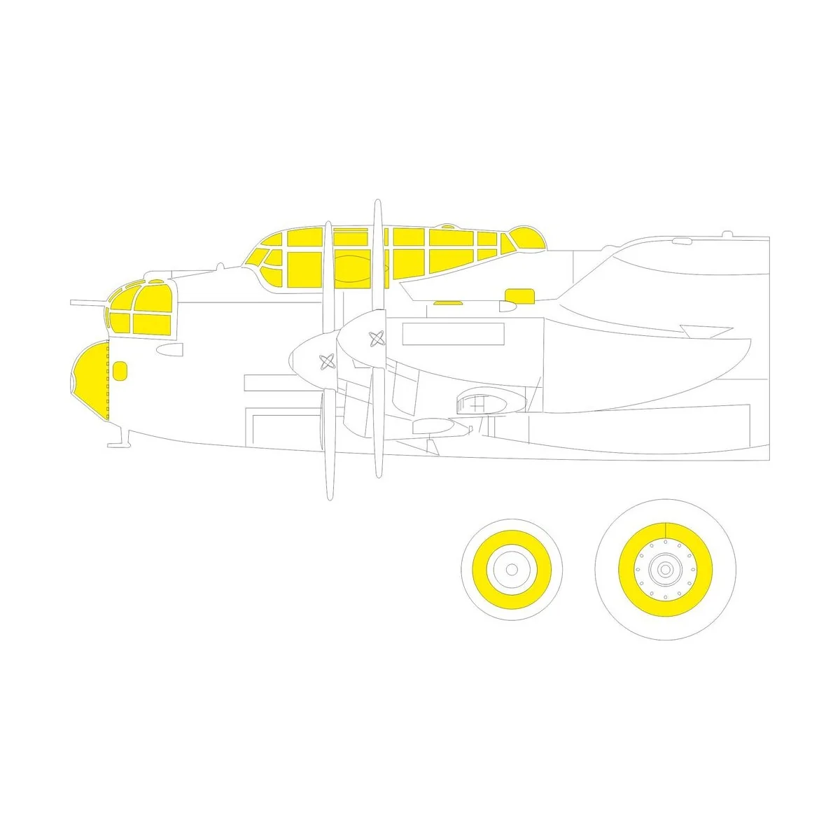 Lancaster B Mk.III Dambuster 1/48 HKM - Eduard Accessories EX1027