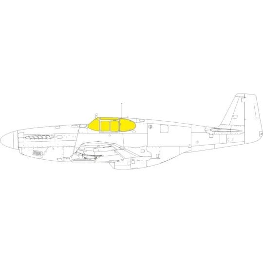 P-51B/C framed canopy TFace EDUARD - Eduard Accessories EX1036