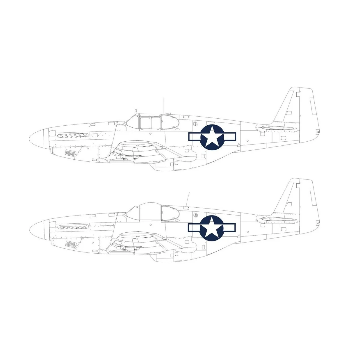 P-51B/C US national insignia EDUARD, 1/48 - Eduard Accessories EX1038 P-51B/C US national insignia EDUARD, 1/48 - Eduard Accessories EX1038