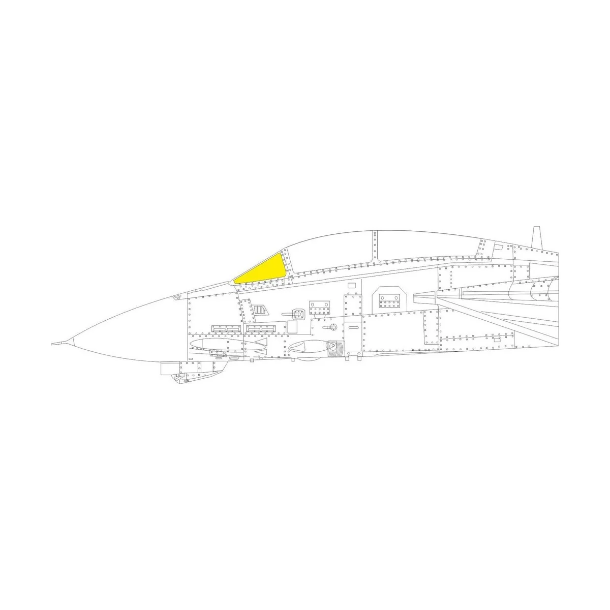 F-14A windshield TFace GREAT WALL HOBBY - Eduard Accessories EX1040