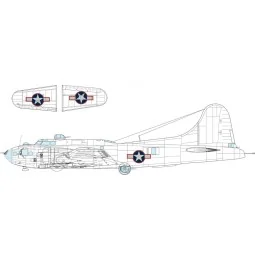 B-17F US national insignia w/ red outline, 1/48 - Eduard Accessorie...