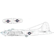 B-17F US national insignia w/ red outline, 1/48 - Eduard Accessorie...