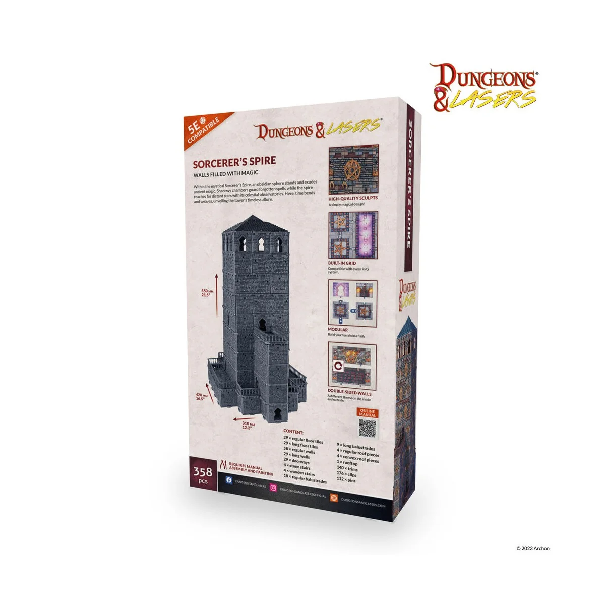 Dungeons & Lasers Starter Set: SORCERER'S SPIRE - Archon Studio DNL...