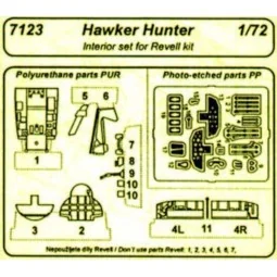 Hawker Hunter Interior Set für Revell-Bausatz - CMK 129-7123