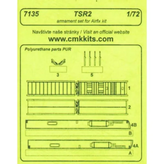TSR - 2 Armament Set Resin Detail Set für Airfix-Bausatz - CMK 129-...