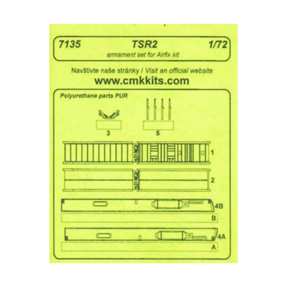 TSR - 2 Armament Set Resin Detail Set für Airfix-Bausatz - CMK 129-...