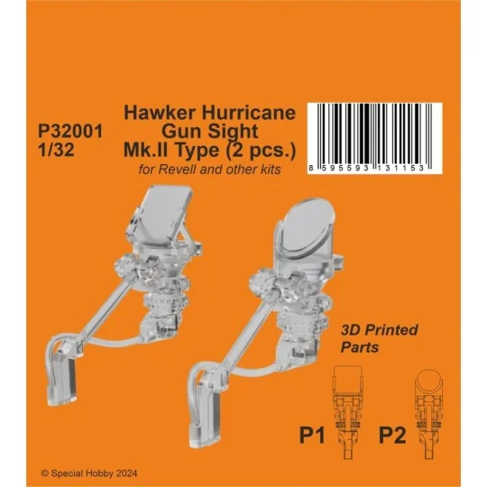 Hawker Hurricane Gun Sight Mk.II Type (2 pcs.), 1/32 - CMK 129-P32001