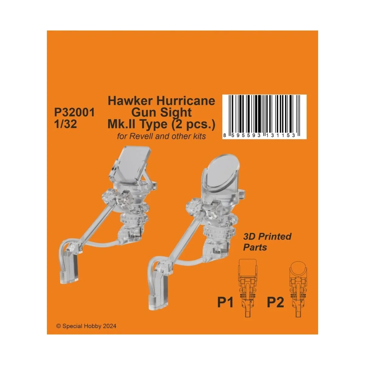 Hawker Hurricane Gun Sight Mk.II Type (2 pcs.), 1/32 - CMK 129-P32001