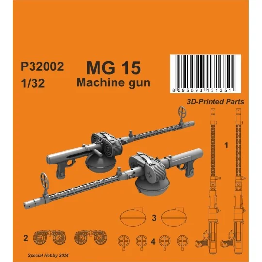 MG 15 Machine gun (2 pcs) - CMK 129-P32002