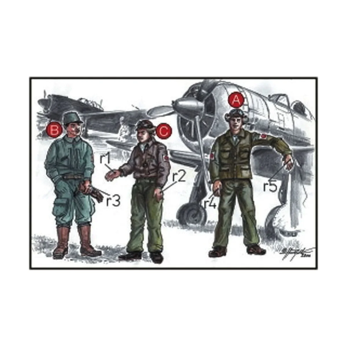 Japanische Piloten, 1/72 - CMK 129-F72042 Japanische Piloten, 1/72 - CMK 129-F72042