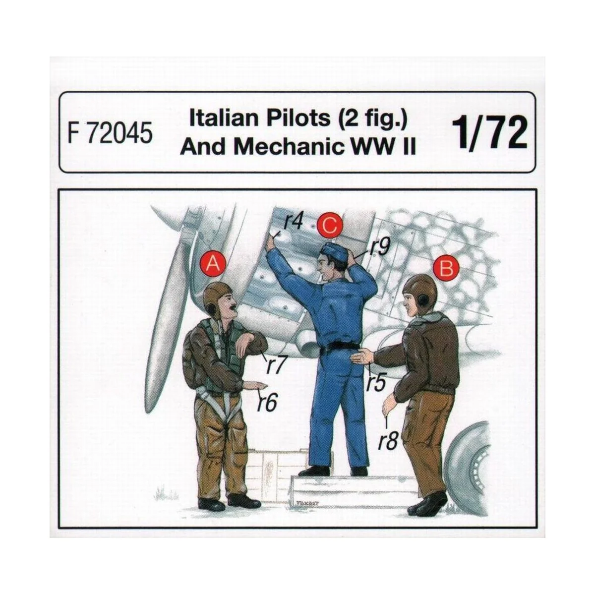 Italienische Piloten und Mechaniker - CMK 129-F72045