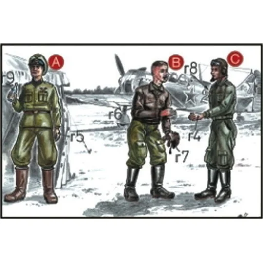 Sowjetische Piloten und Mechaniker, 1/72 - CMK 129-F72047