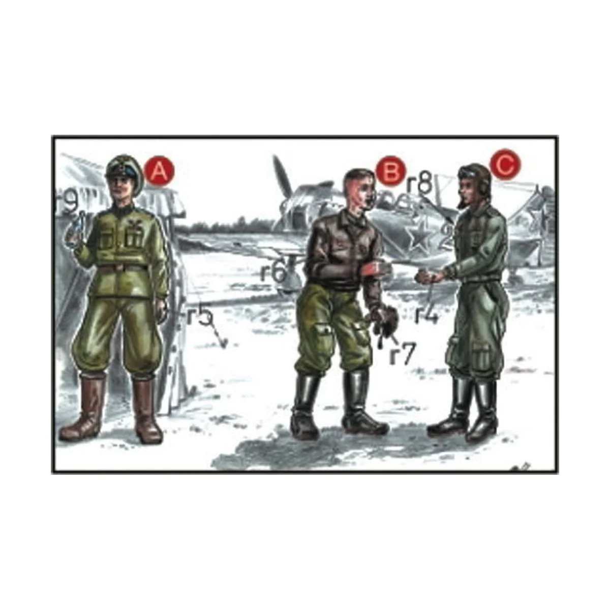 Sowjetische Piloten und Mechaniker, 1/72 - CMK 129-F72047