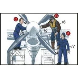 Royal Navy Piloten und Mechaniker - CMK 129-F72048