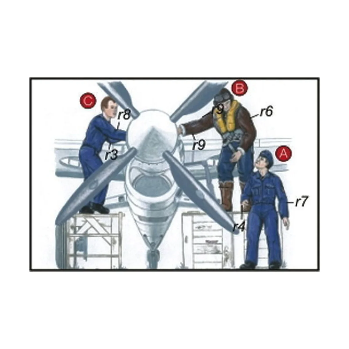Royal Navy Piloten und Mechaniker - CMK 129-F72048