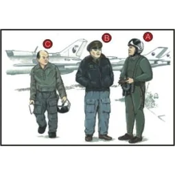 Warschauer Pakt Piloten 3 Stück, 1/72 - CMK 129-F72051