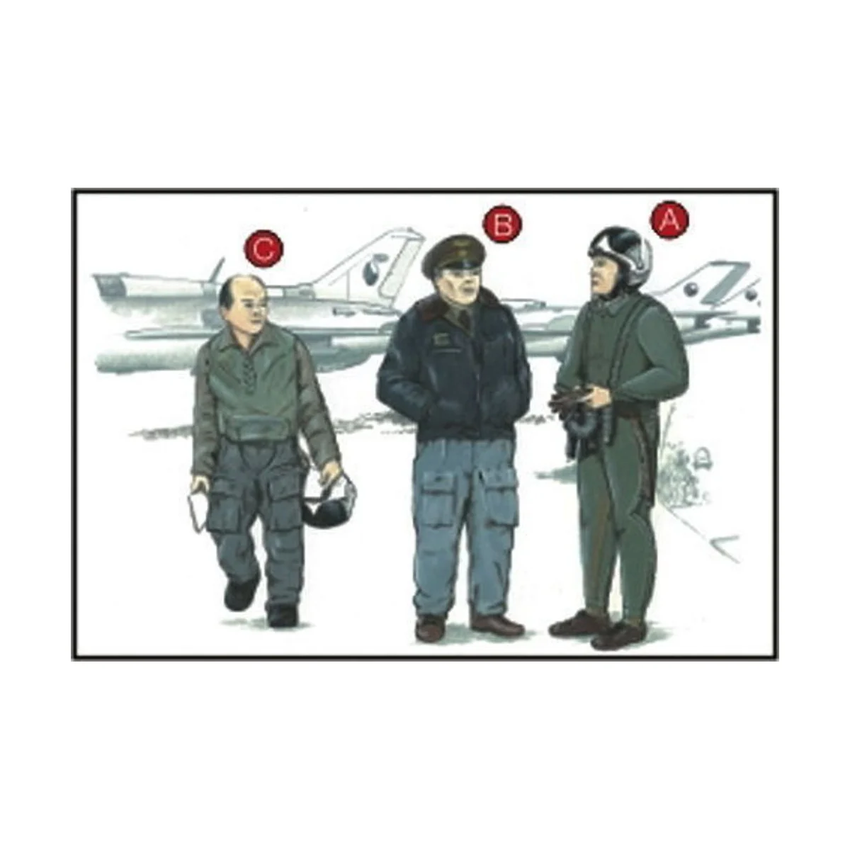 Warschauer Pakt Piloten 3 Stück, 1/72 - CMK 129-F72051