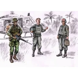 LRRP US Hubschrauber Besatzung Vietnam, 1/72 - CMK 129-F72076