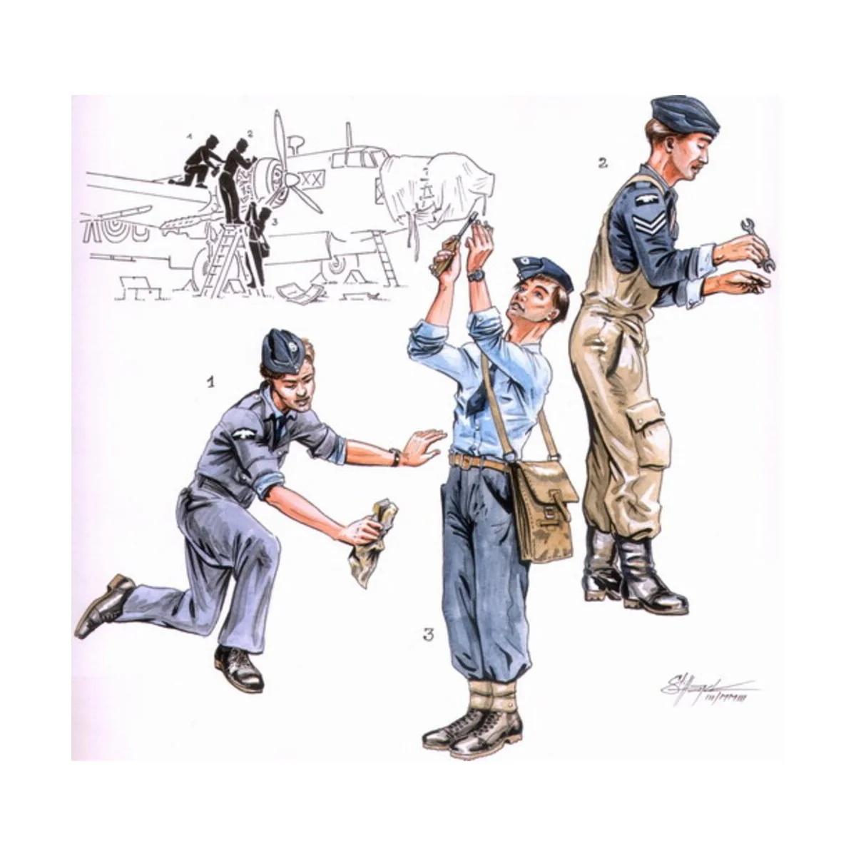 RAF Mechaniker für Wellington, 1/72 - CMK 129-F72099