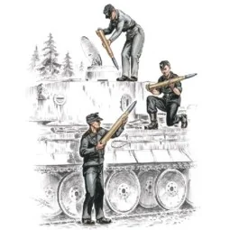 Deutsche Panzerbesatzung für Tiger I - CMK 129-F72157