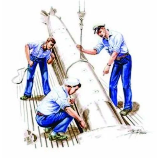 USS Gato class crew in port - CMK 129-F72179