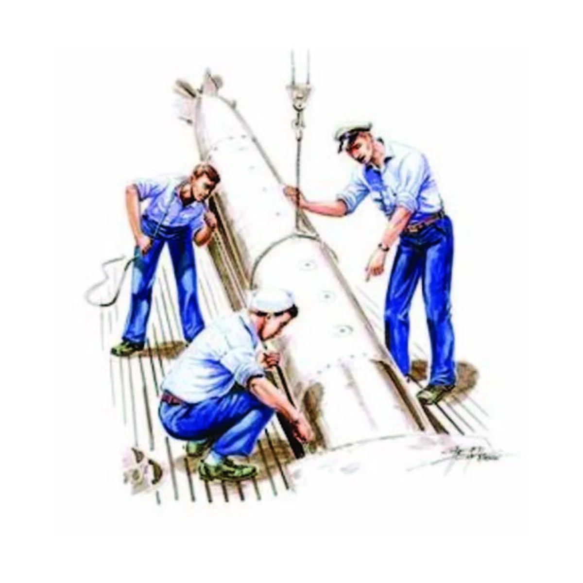 USS Gato class crew in port - CMK 129-F72179