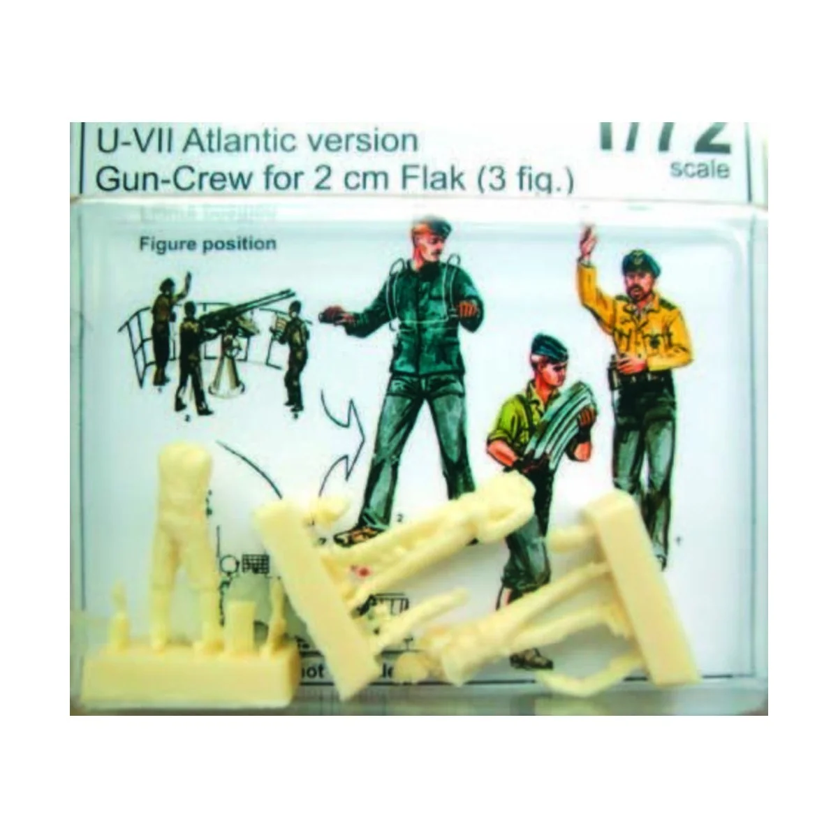 Gun-Crew für 2cm Flak U-VII Atlantic - Version - CMK 129-F72184