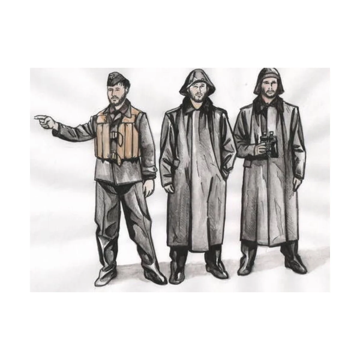 U-Boat U-IX Crew with Raincoats f.Revell - CMK 129-F72250