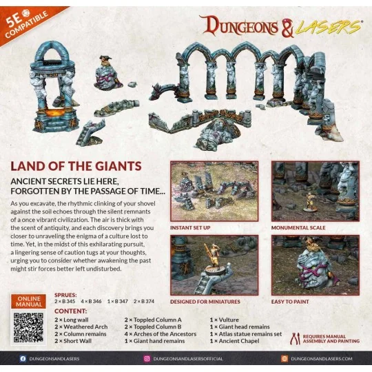 Dungeons & Lasers Starter Set: LAND OF THE GIANTS - Archon Studio D...