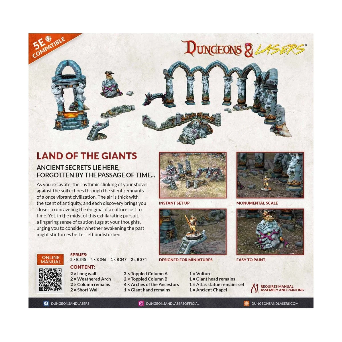 Dungeons & Lasers Starter Set: LAND OF THE GIANTS - Archon Studio D...
