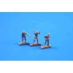 Werner v.Braun with his inspection team watching an A4/V2 rocket la...