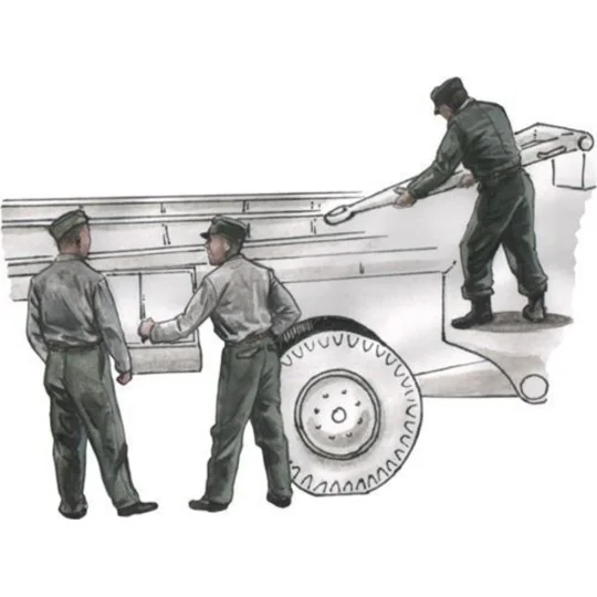 German WW2 personnel for Spacial Armour Meillerwagen V2 transporter...