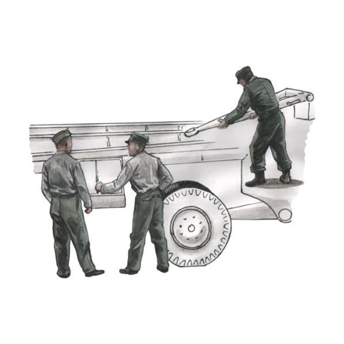 German WW2 personnel for Spacial Armour Meillerwagen V2 transporter...