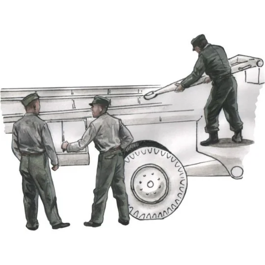 German WW2 personnel for Spacial Armour Meillerwagen V2 transporter...