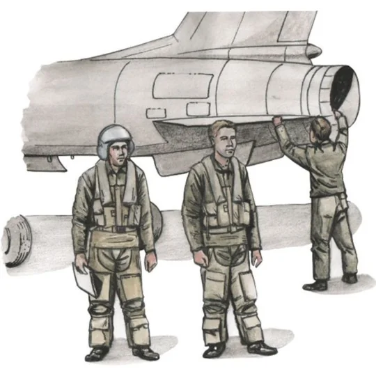 Two French Pilots and a Mechanic, 1/72 - CMK 129-F72308