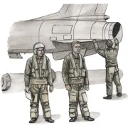 Two French Pilots and a Mechanic - CMK 129-F72308