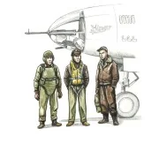 WWII US bomber pilot and two gunners, 1/72 - CMK 129-F72339 WWII US bomber pilot and two gunners, 1/72 - CMK 129-F72339