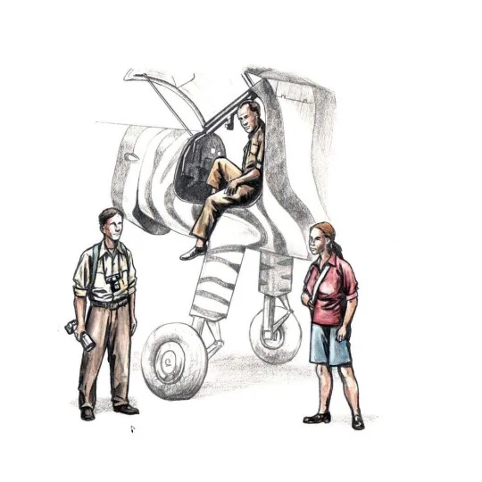 Do-27 Civilian Crew(Pilot, Photographer w.two cameras, Woman zoolog...