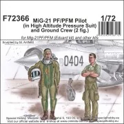 MiG-21 PF/PFM Pilot (in High Altitude Pressure Suit) and Ground Cre...