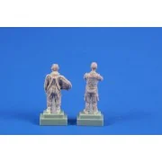 MiG-21 PF/PFM Pilot (in High Altitude Pressure Suit) and Ground Cre...