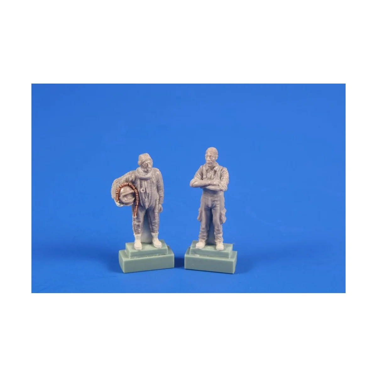 MiG-21 PF/PFM Pilot (in High Altitude Pressure Suit) and Ground Cre...