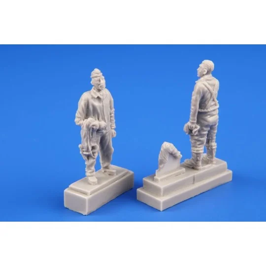 Bf 109E ace A. Galland and mechanic - CMK 129-F72369