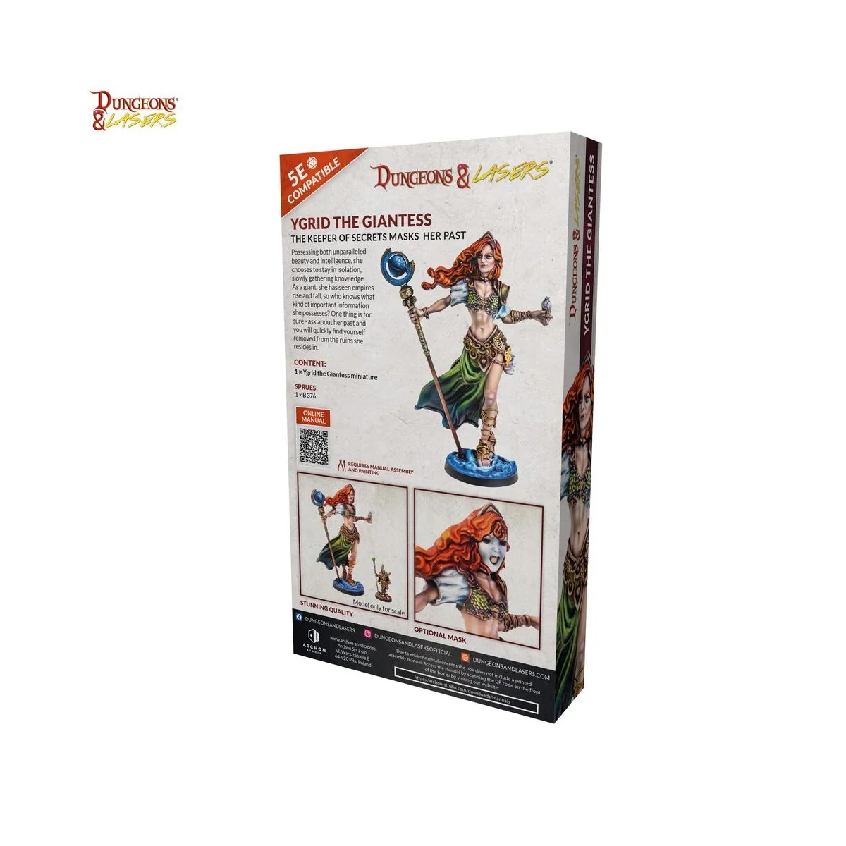 Dungeons & Lasers Miniatures: YGRID THE GIANTESS - Archon Studio DN...