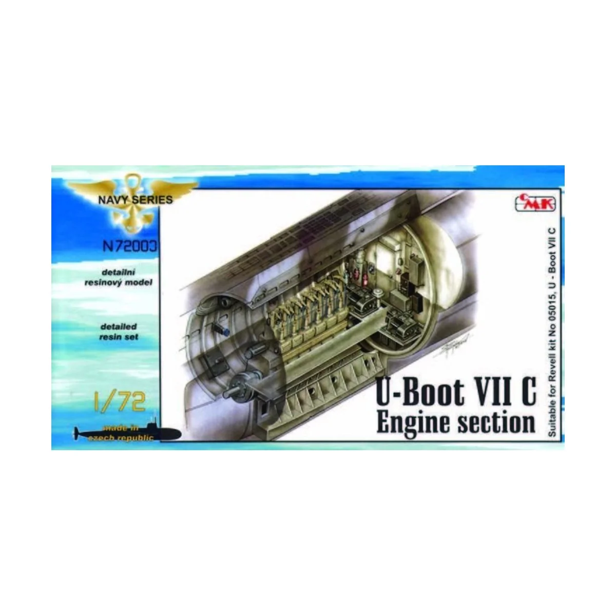 U-Boot Typ VII C Maschinenraum - CMK 129-N72003