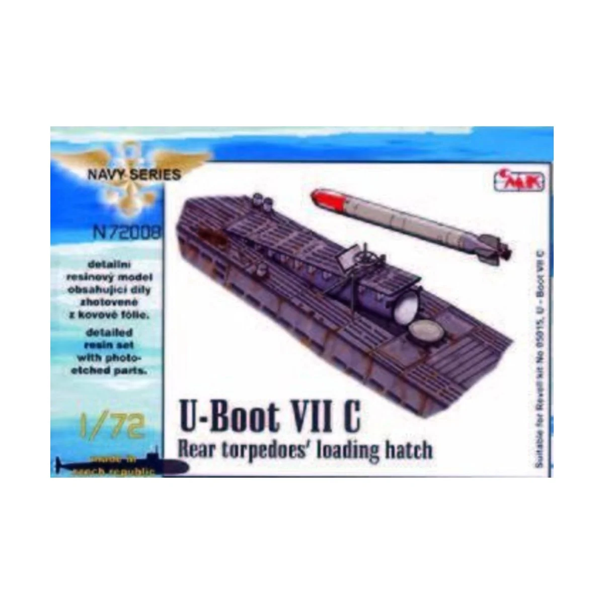 U-Boot VII Rear torpedoes´loading hatch, 1/72 - CMK 129-N72008