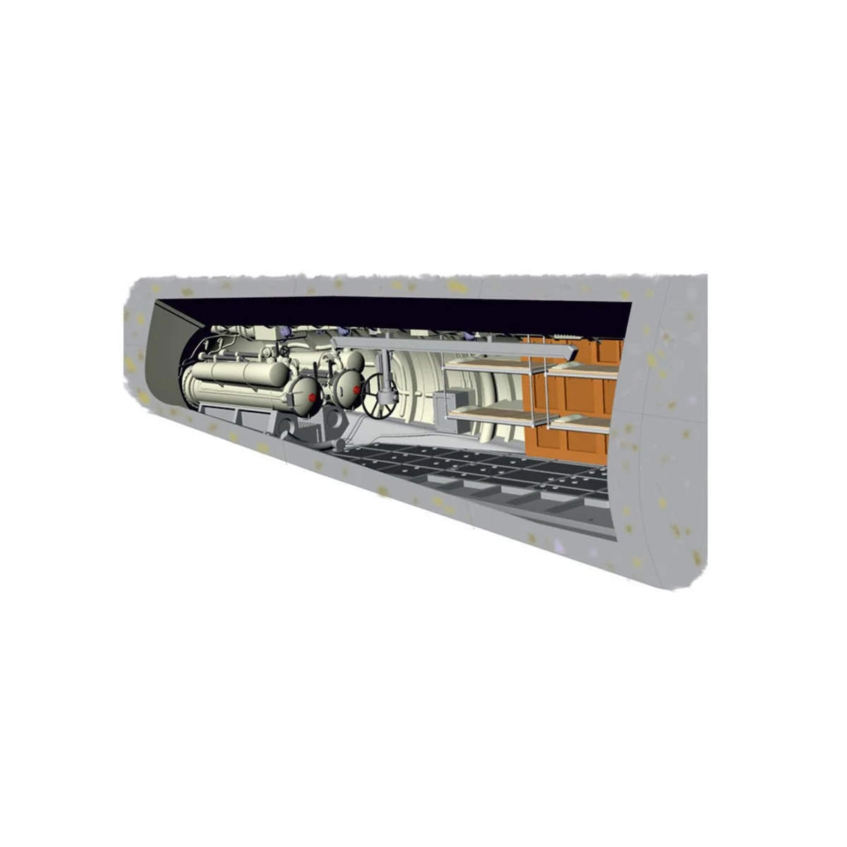 U-Boot IX Rear Torpedo Section&Crew bunk, 1/72 - CMK 129-N72012