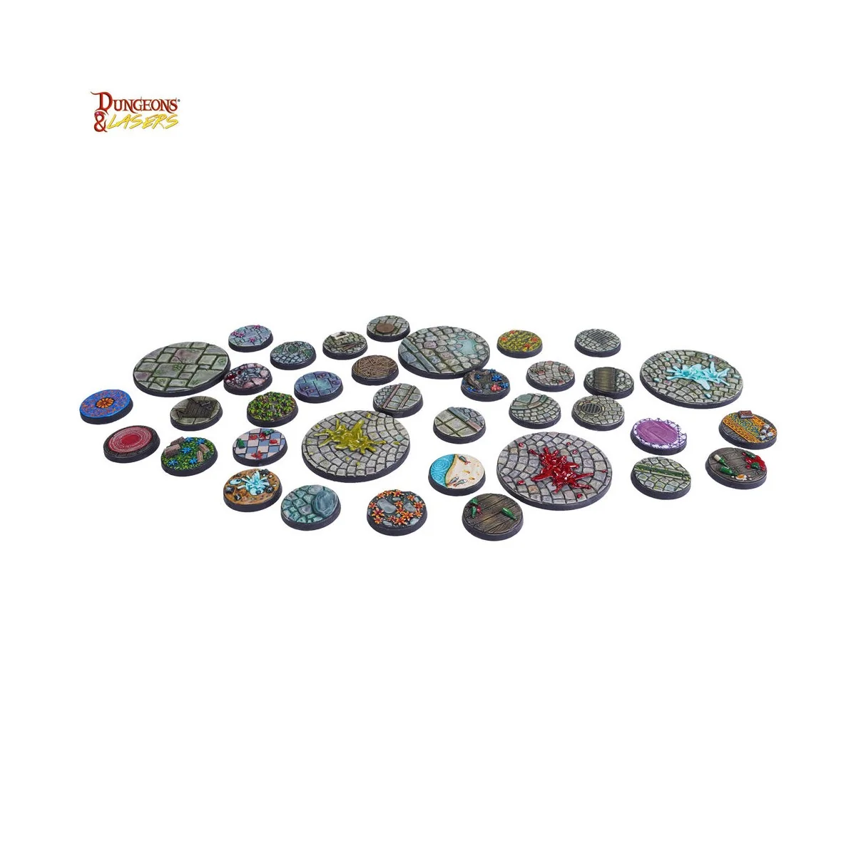 Dungeons & Lasers Miniatures: SCENIC URBAN BASES SET - Archon Studi...