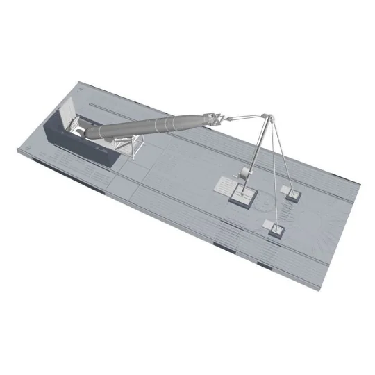 U-Boot IX Bow Torpedo w/Loading Winch and Cart, for Revell kit, 1/7...
