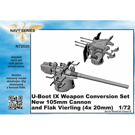 U-Boot IX Weapon Conversion set-new105mm cannon a.Flak Vierling f.R... U-Boot IX Weapon Conversion set-new105mm cannon a.Flak Vierling f.R...
